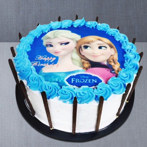 Friends Birthday Celebration Frozen Elsa Theme Cake Bloomsvilla