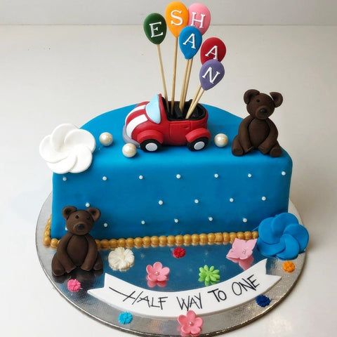 Order Half Cakes Online Half Birthday Cakes Bloomsvilla