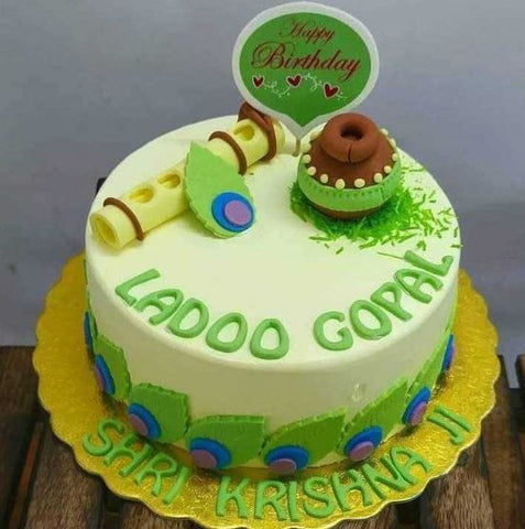 Customized Janmashtami Cake Fat Contains (%): 30-40 Percentage ( % ) at  Best Price in Delhi | M/S Healthy Treats