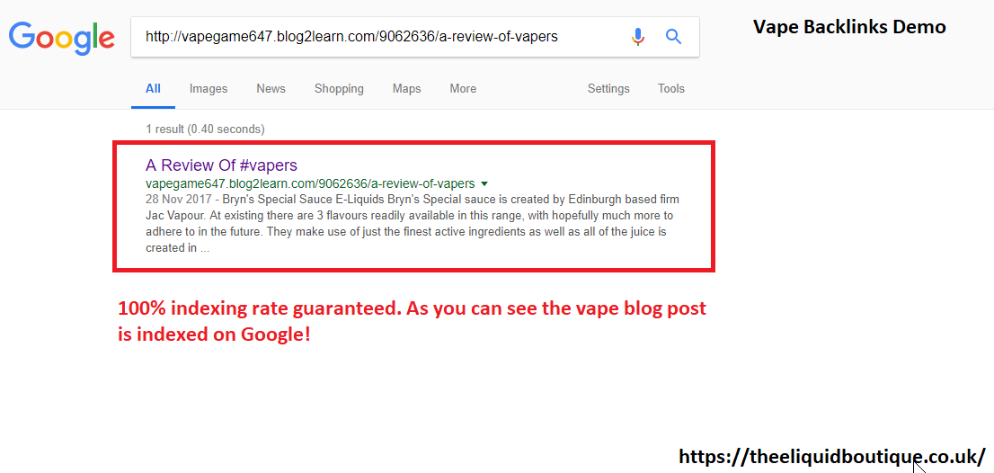 Medium Competition Vape Backlinks Package - Private Vape Blog Network