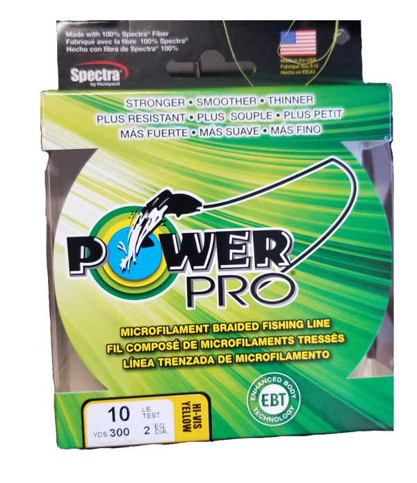 Power Pro Braided Line Hi-Vis Yellow 15lb - 300yd