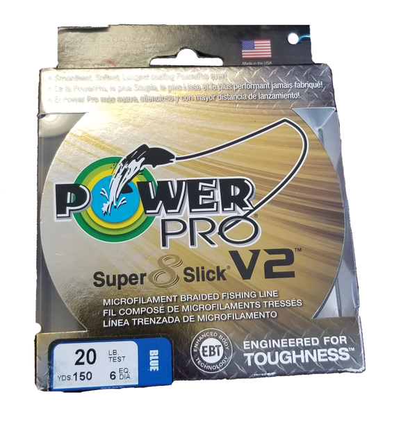 Power Pro Super 8 Slick V2 Blue 20 lb 300 yds Braided Fishing Line