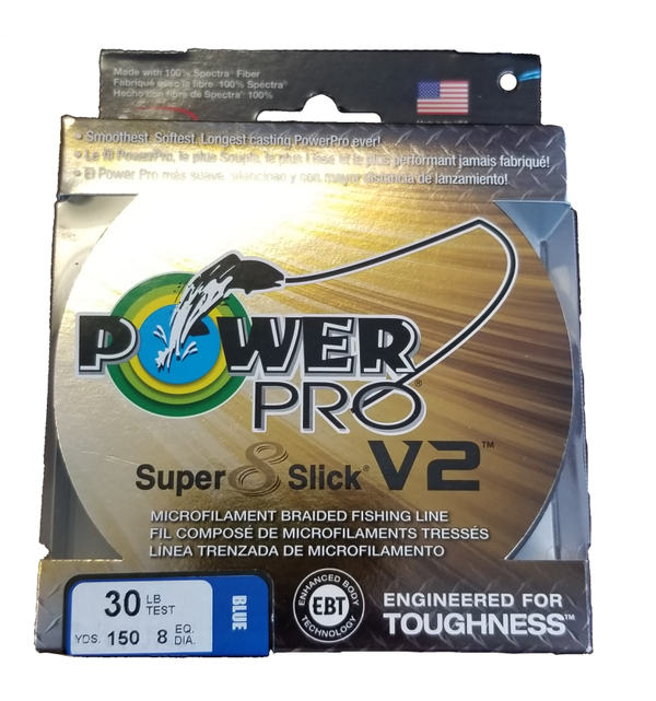 Power Pro Super 8 Slick V2 Blue 40 lb 300 yds