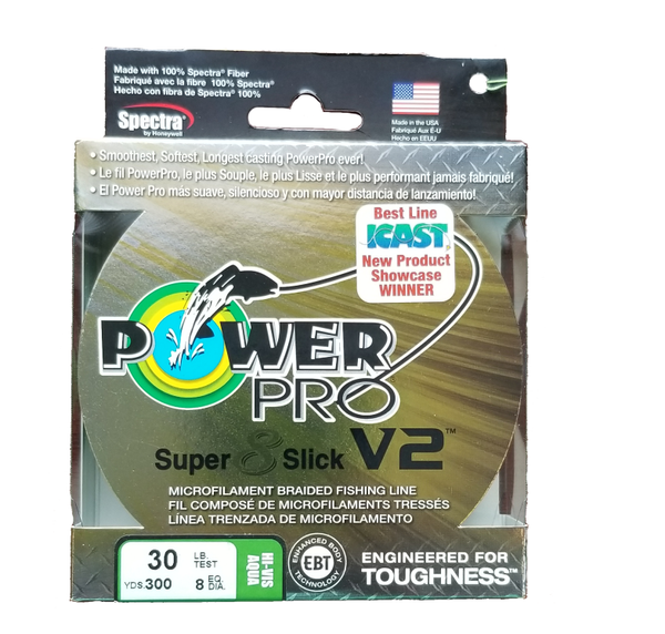 POWER PRO SUPER SLICK V2 AQUA GREEN 40 LB 300 YARDS