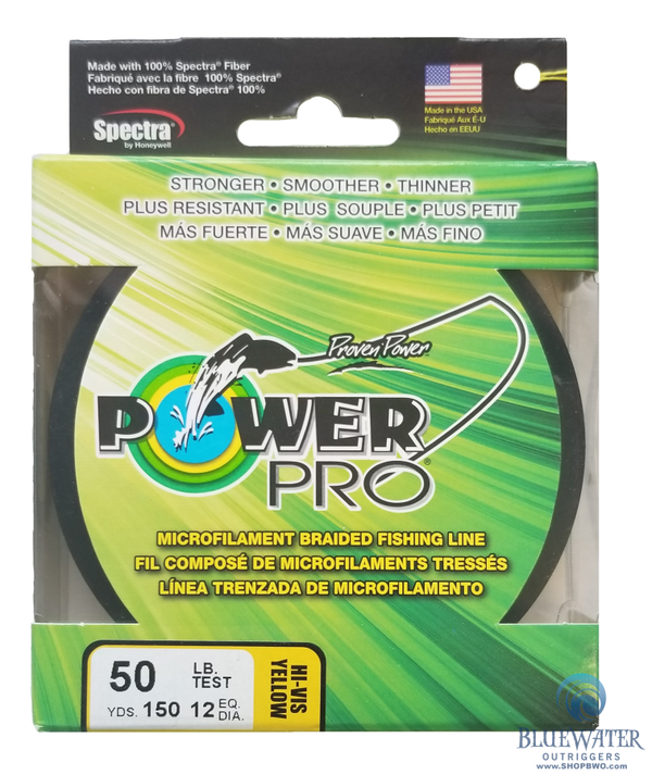 PowerPro Braided Fishing Line 300 Yards, Yellow