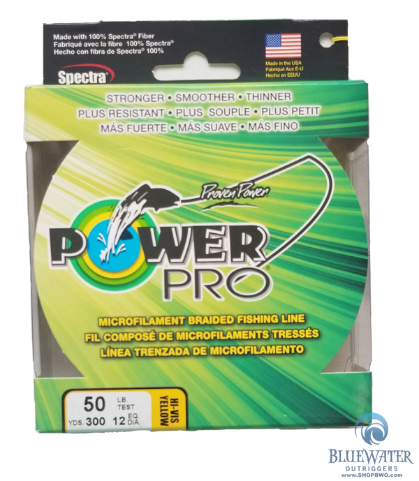 Powerpro Braided Spectra Fishing Line, Yellow, 300 yards - 40 lb