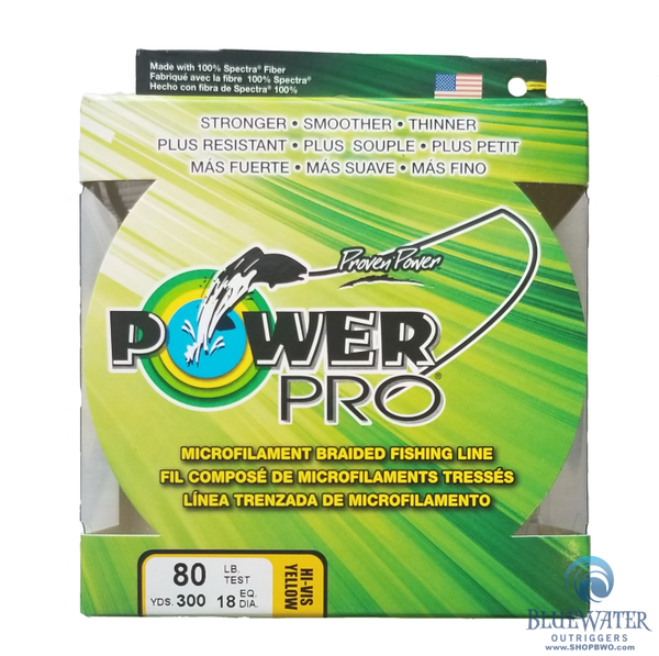 Power Pro 80lb 1500yds Braided Spectra Fishing Line Hi-Vis Yellow