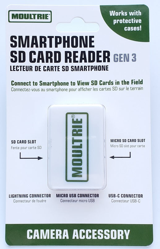 moultrie sd card reader not working on iphone