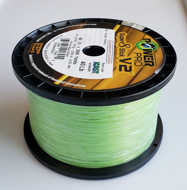 Power Pro Super 8 Slick V2 Hi-Vis Aqua Green 50 lb 150 yds Braided Fishing  Line