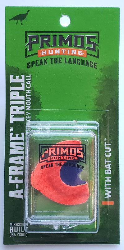 Primos A-Frame Triple W/Bat Cut Turkey Mouth Calls 1 per pack PS1186