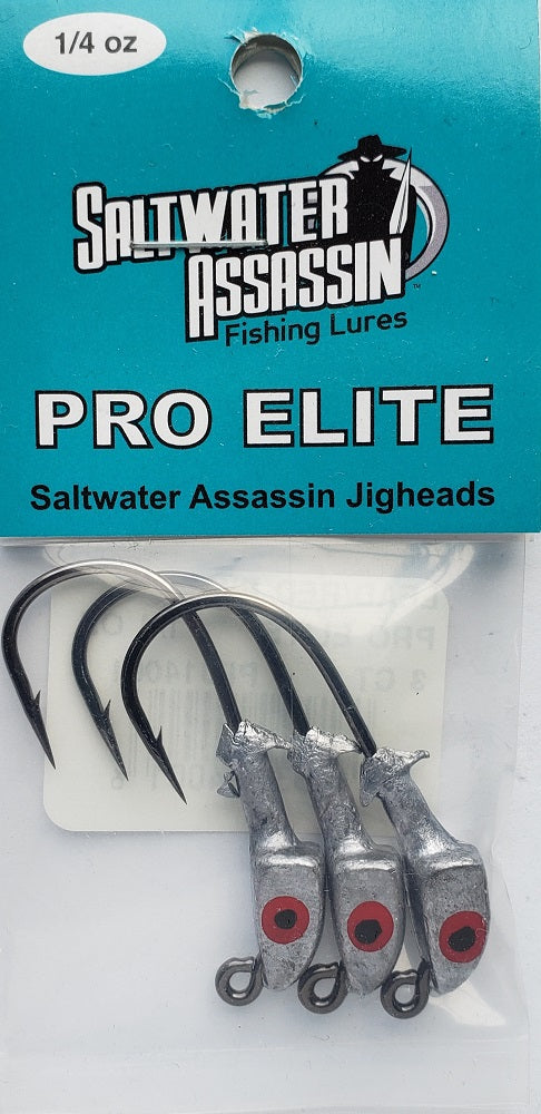 Bass Assassin Pro Elite Jighead Lead/Red Eye / 1/16oz