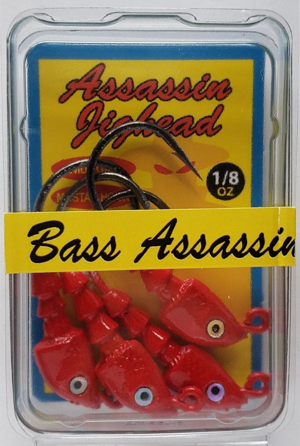 Bass Assassin Lead/Red Eye Jighead 1/16oz 4ct