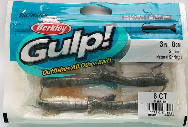 Berkley Gulp! Ghost Shrimp Natural with Sparkle 3 7pk