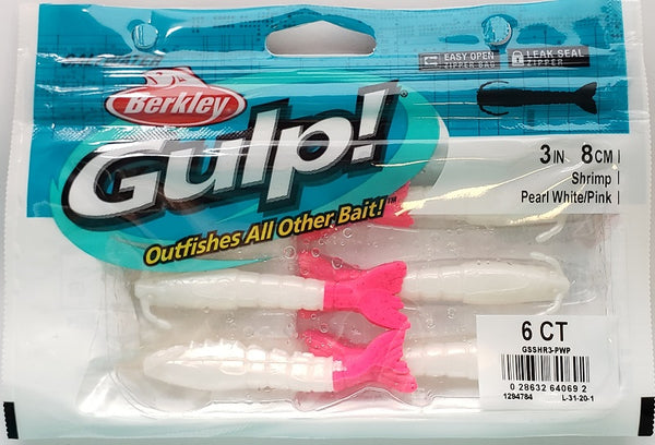 Berkley Gulp! Saltwater Ghost Shrimp Soft Baits - Size: 5 - Color:  Chartreuse Belly - Q'ty: 7pk