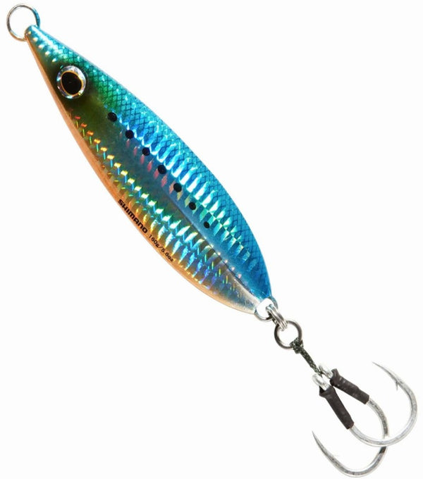 Jigs R Us Sardine Slow Pitch Jig Silver Glow 250g Rigged with Top