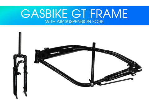 bicycle frame with gas tank