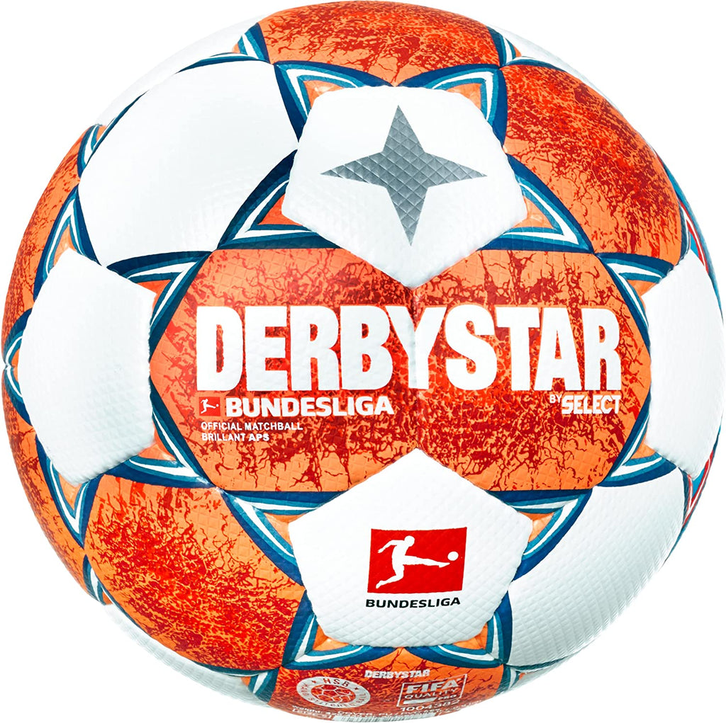 sustantivo Emperador Resplandor Select Bundle of 5 Derbystar Bundesliga Brillant APS V21 Orange/Blue S –  Sports by Sager