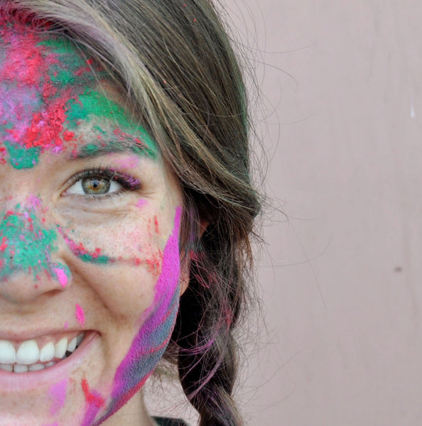 Katie Celebrating Holi in India