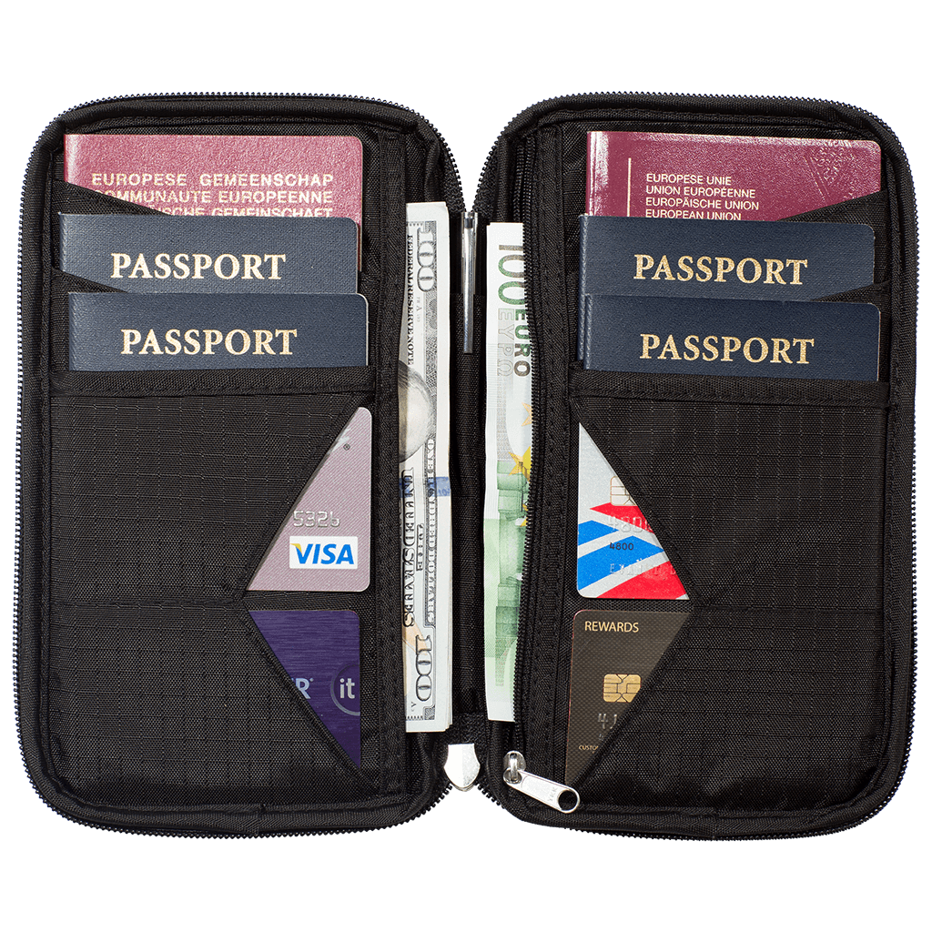 RFID Blocking Multiple Passport Holder & Wallet Zero Grid