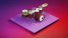 The Accoustic Collection pack cover image, a render of a drum set with cymbals on a platform, viewed at an angle from above.