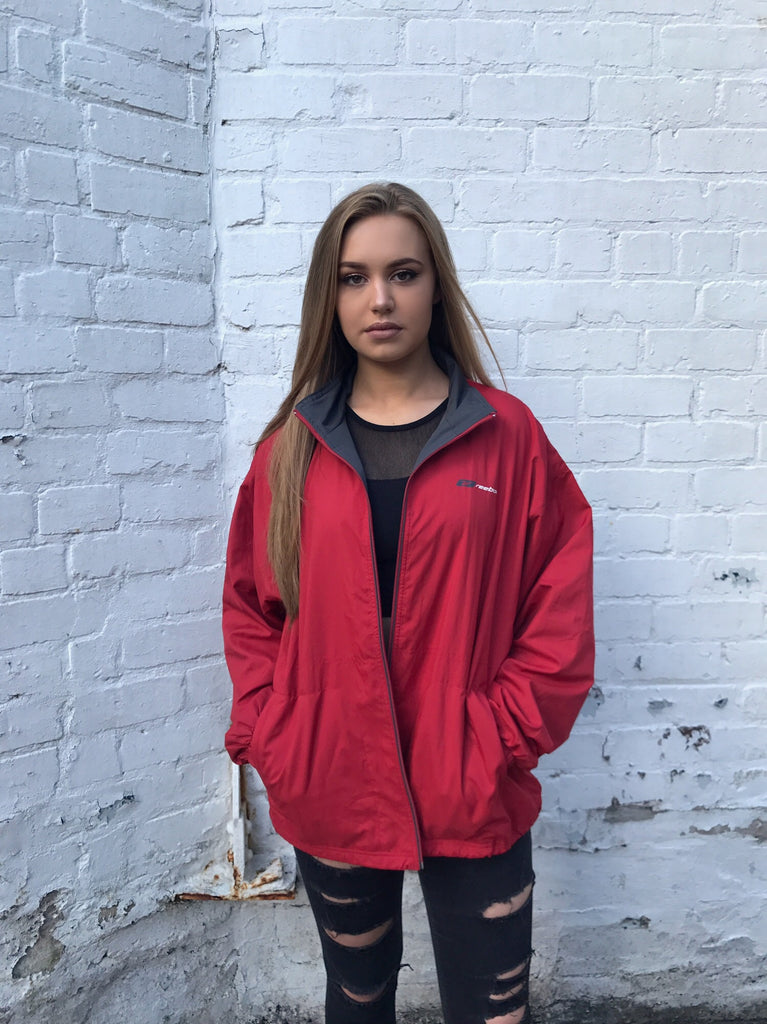 Unisex Windbreaker Shell Jacket Red 