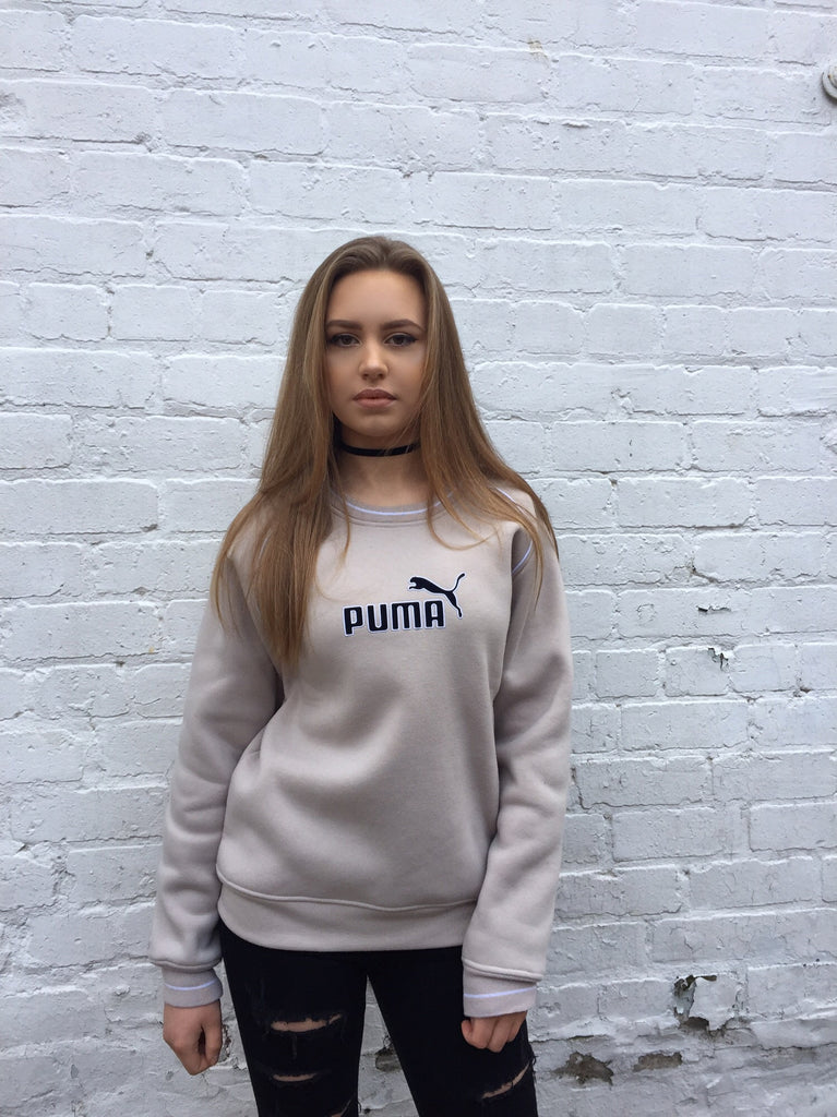 beige puma jumper