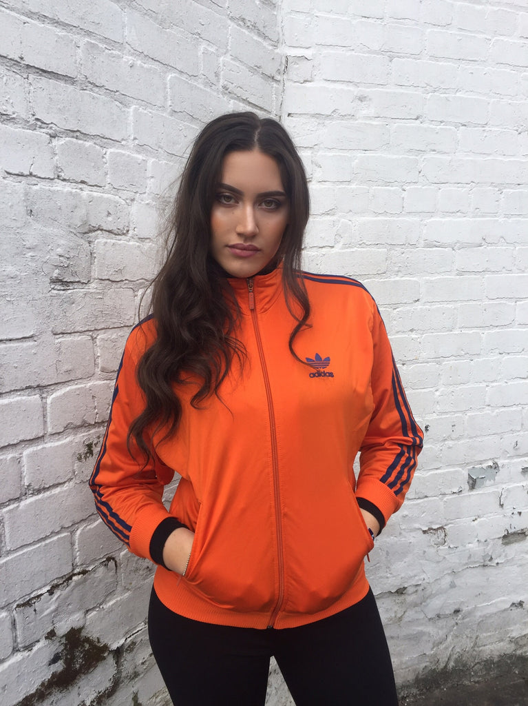 orange adidas bomber jacket