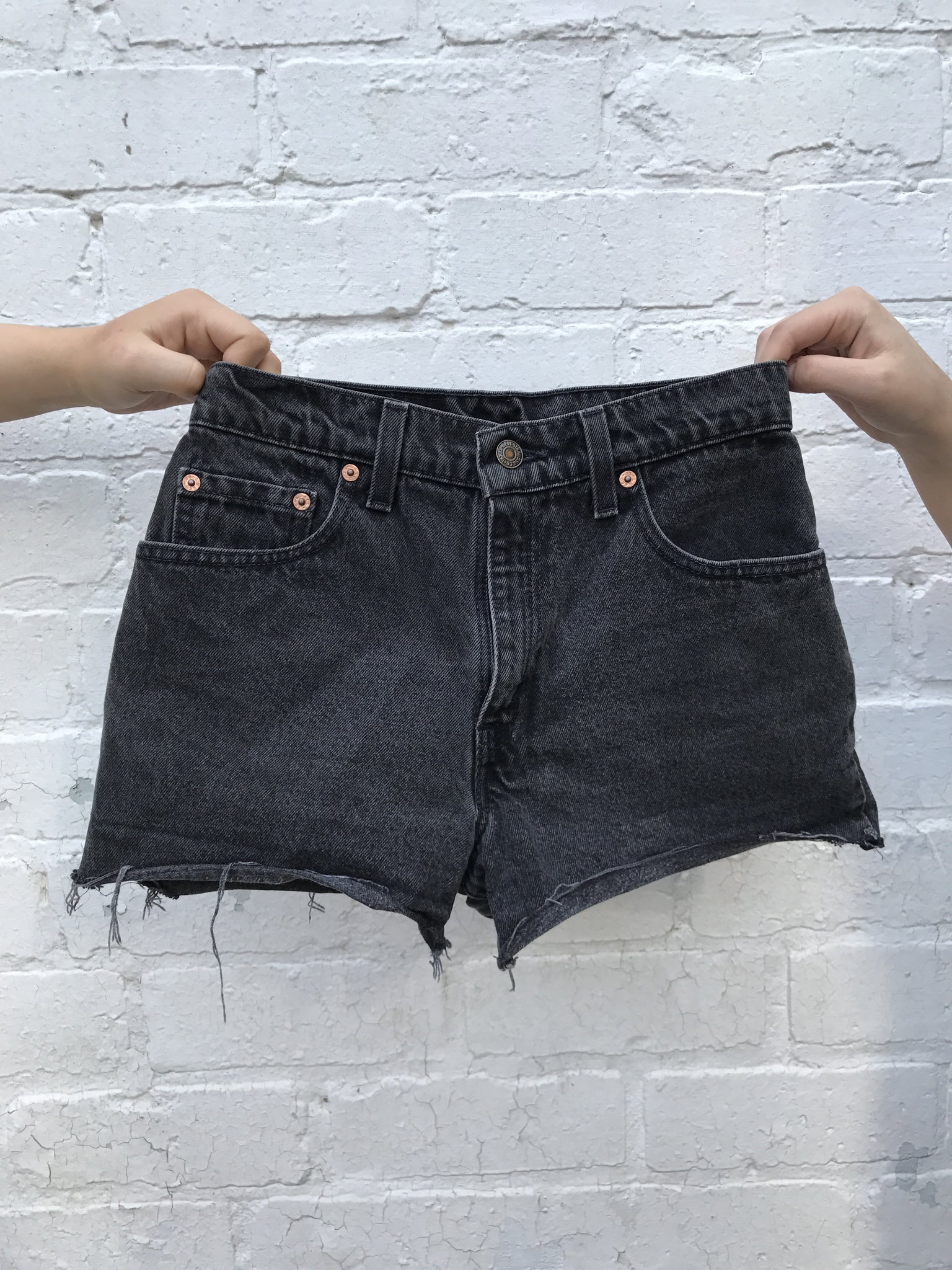 RARE Rolling Stones Levi 550 High Waisted Vintage Frayed Denim Shorts –  LOVE ROUTE CLOTHING