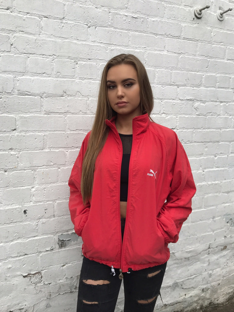 red puma windbreaker