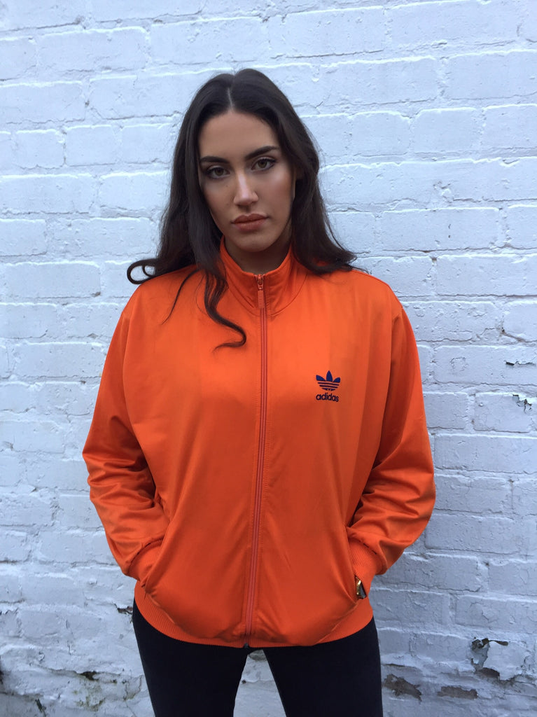 orange adidas bomber jacket