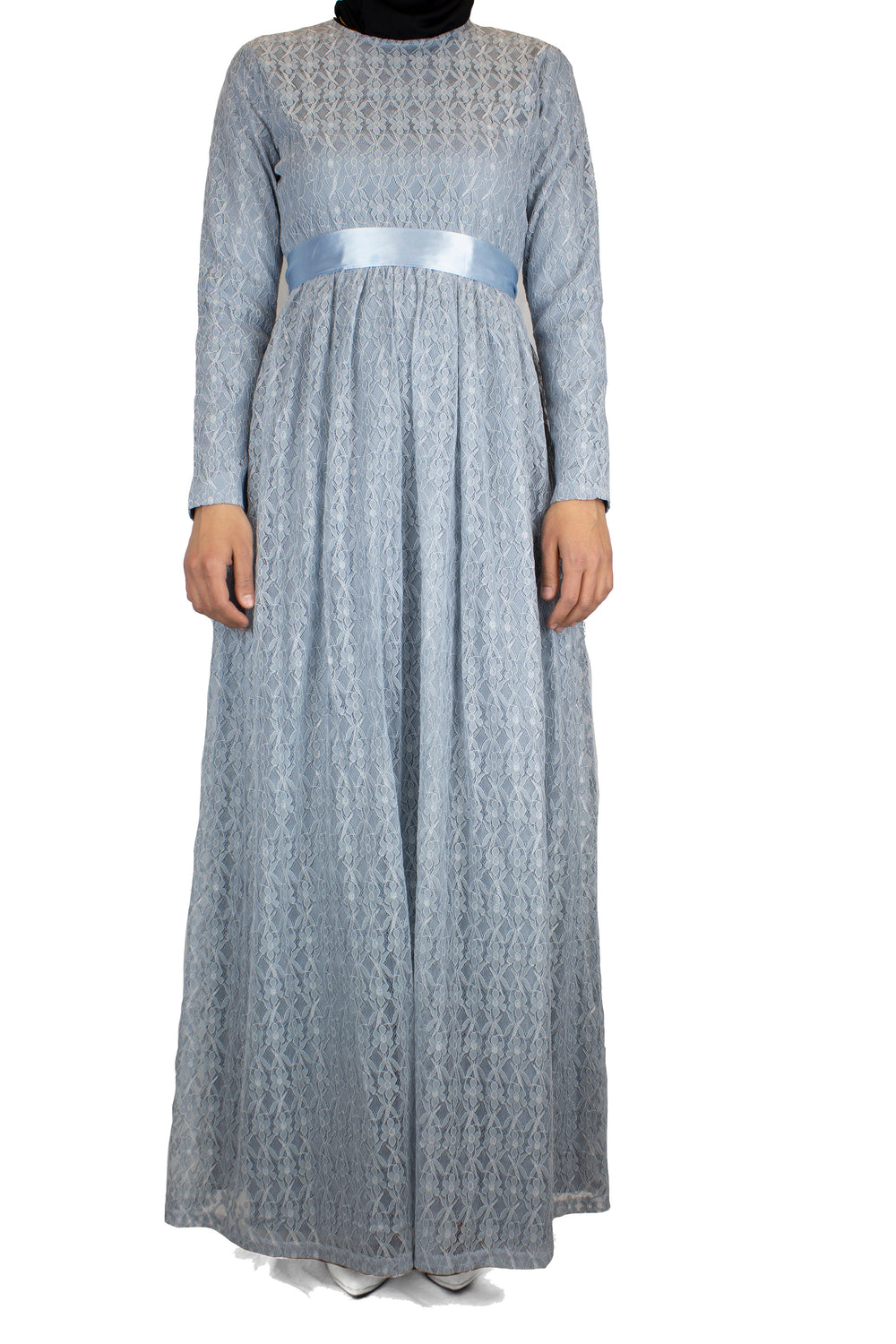 baby blue long sleeve maxi dress