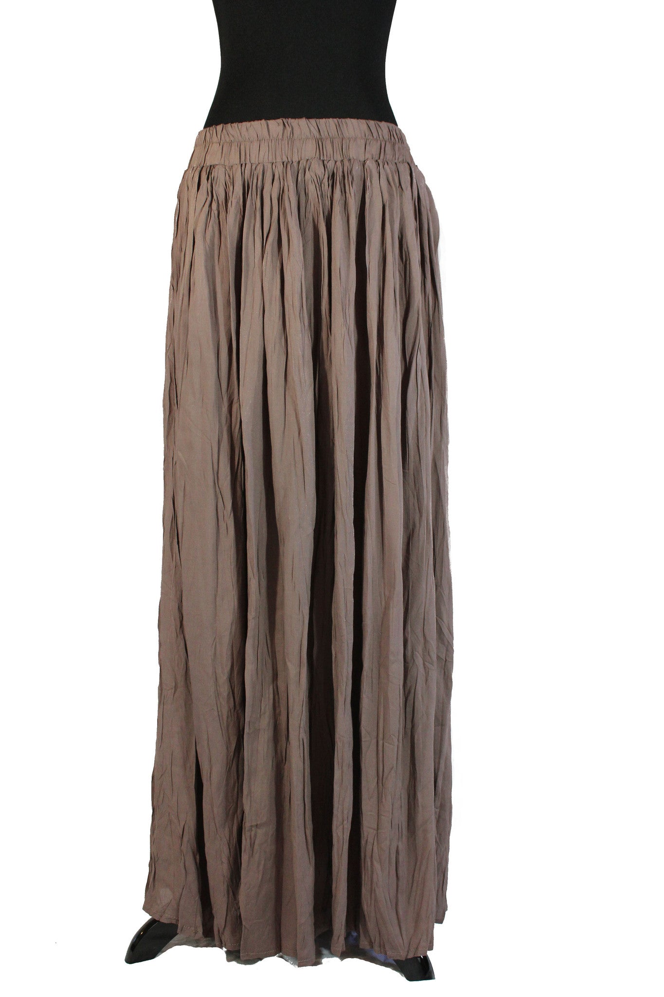 Pleated Maxi Skirt - Taupe – Bella Hijabs
