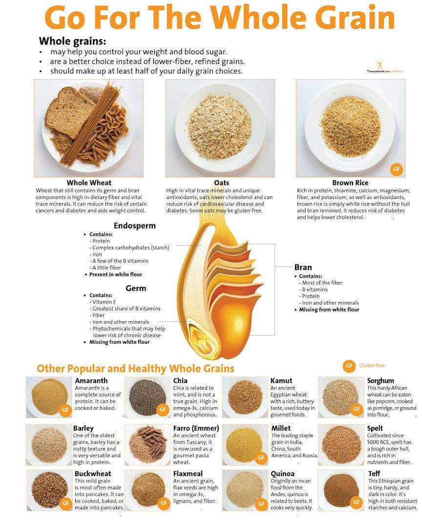 Whole Grains Poster Nutrition Visualz, 44% OFF