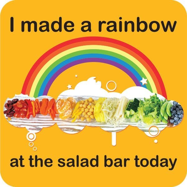 Rainbow Salad Stickers 2" - Pack of 100 - Nutrition Education Store