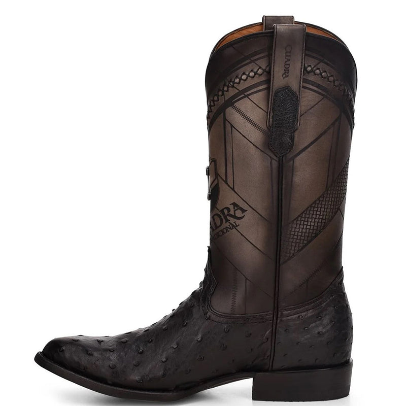 Cuadra Ostrich Boots Black Round Toe - 2C2FA1 – VAQUERO BOOTS
