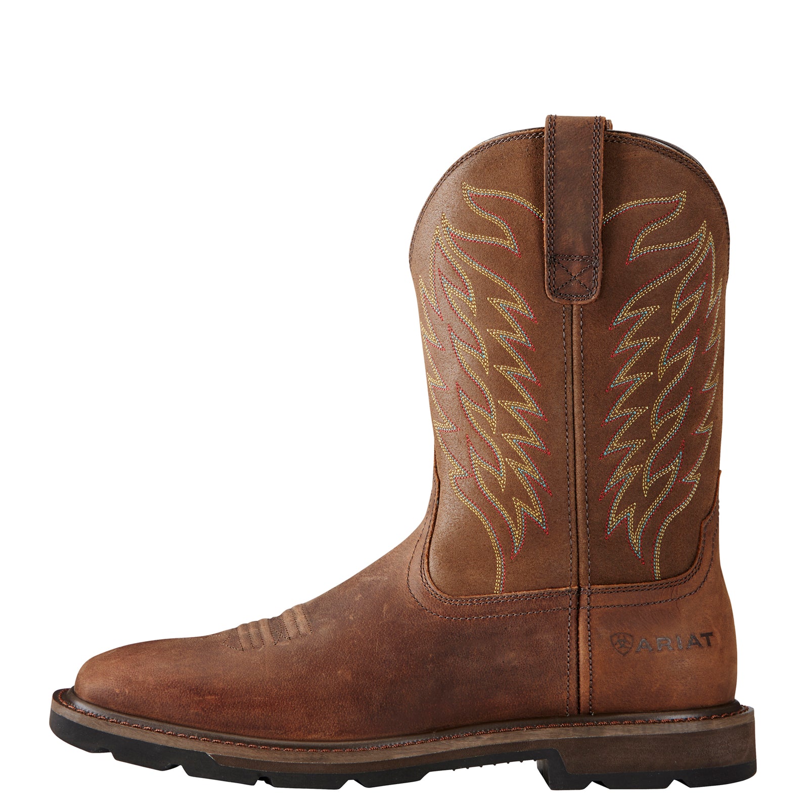 ariat men's groundbreaker square toe western work boots