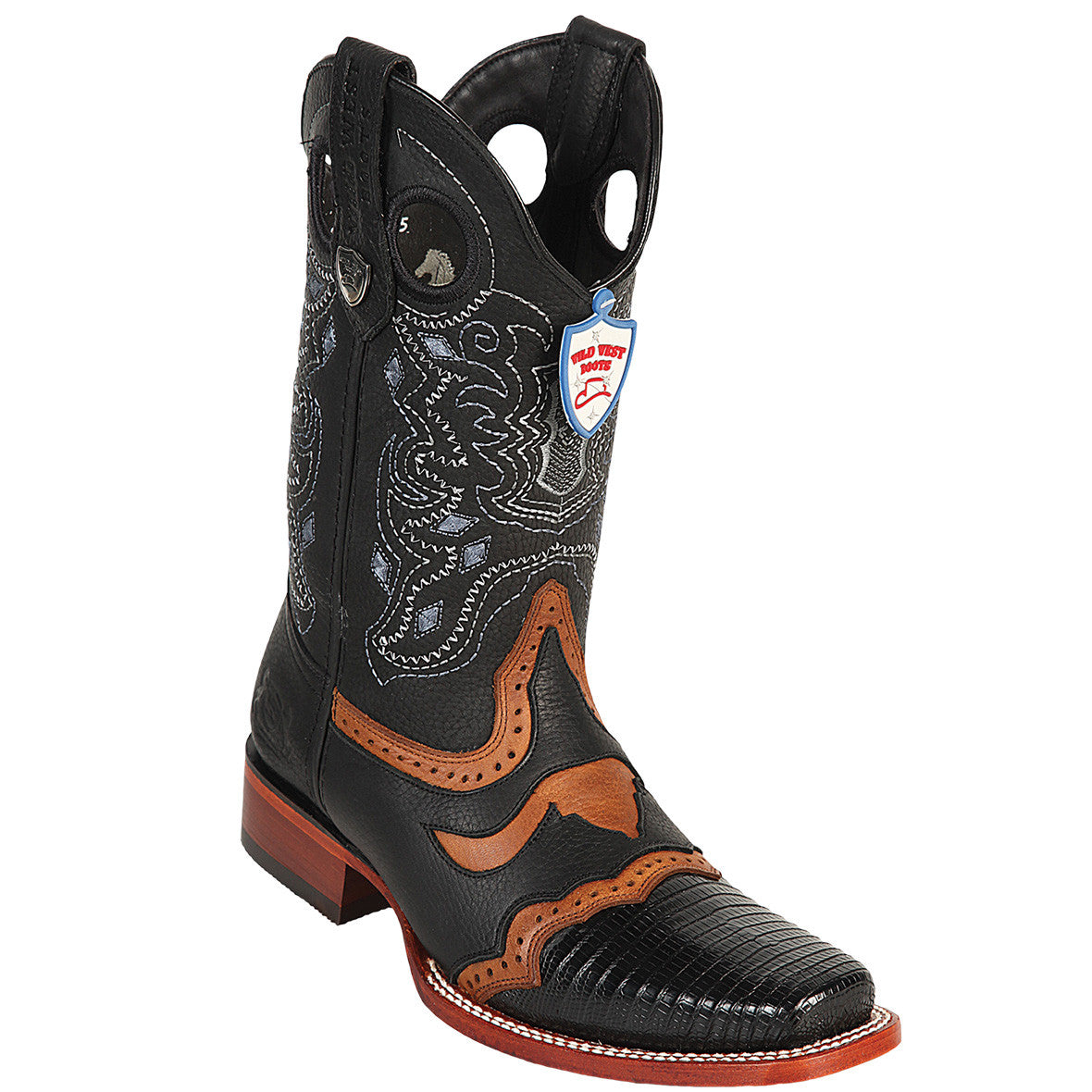 Lizard Rodeo Square Toe Cowboy Boots
