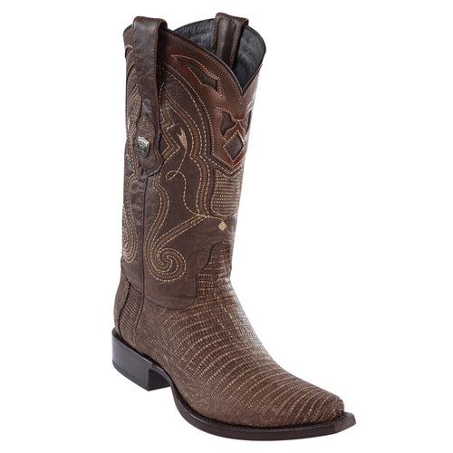 brown ostrich snip toe cowboy boots