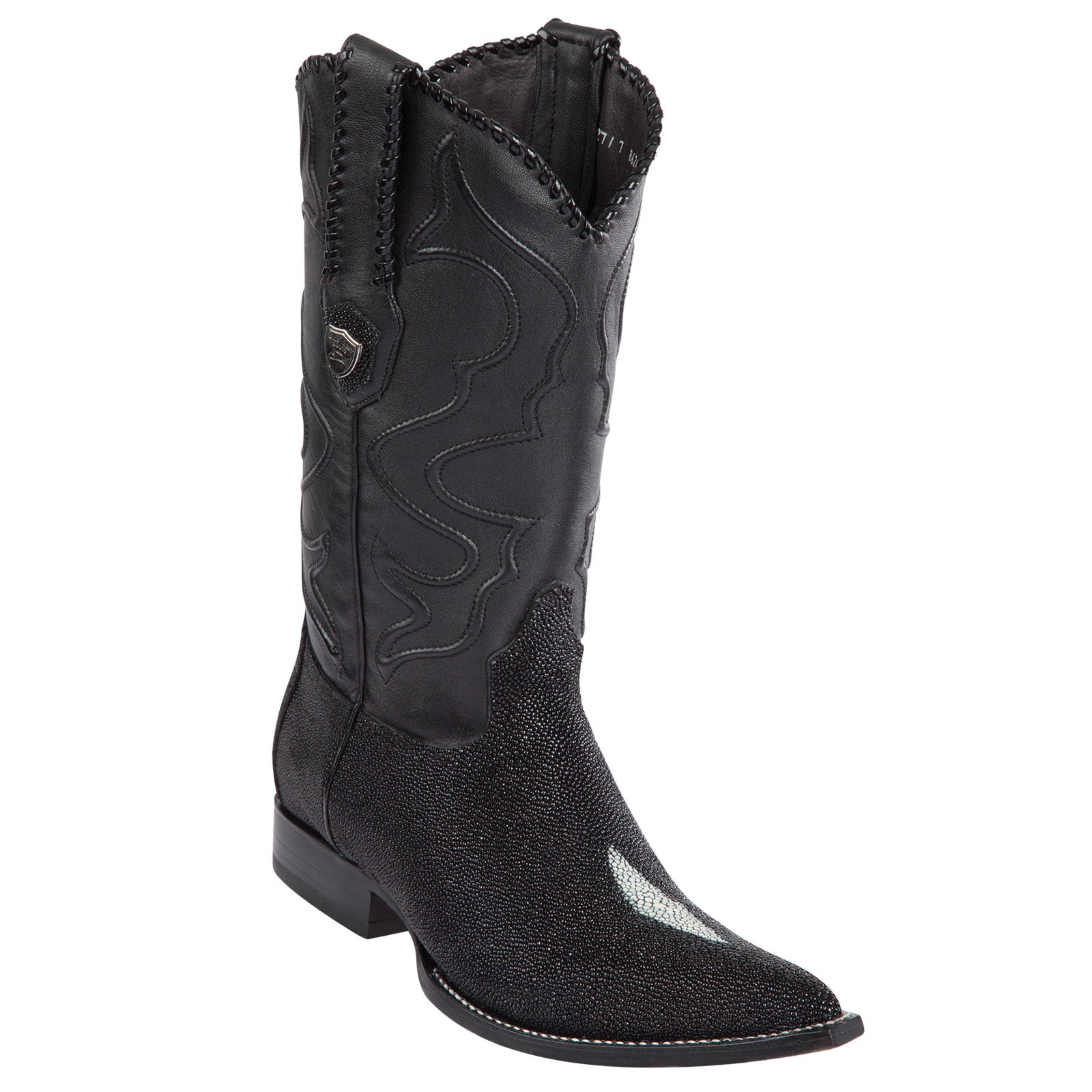 black pointed cowboy boots