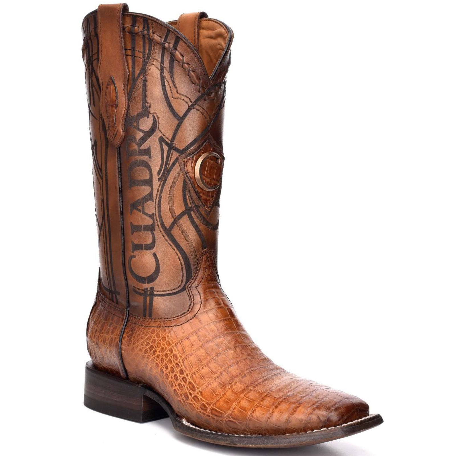 square toe caiman boots