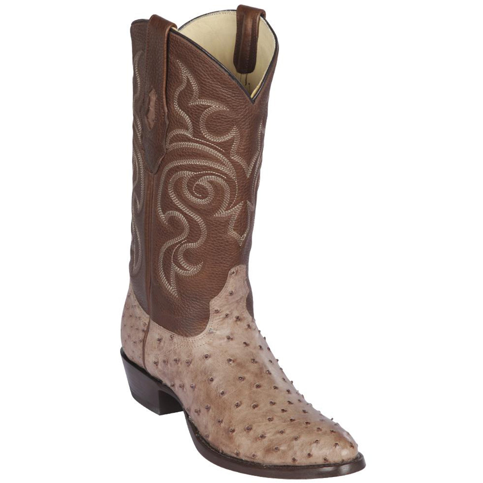 Los Altos Men's Ostrich R-Toe Western Boots