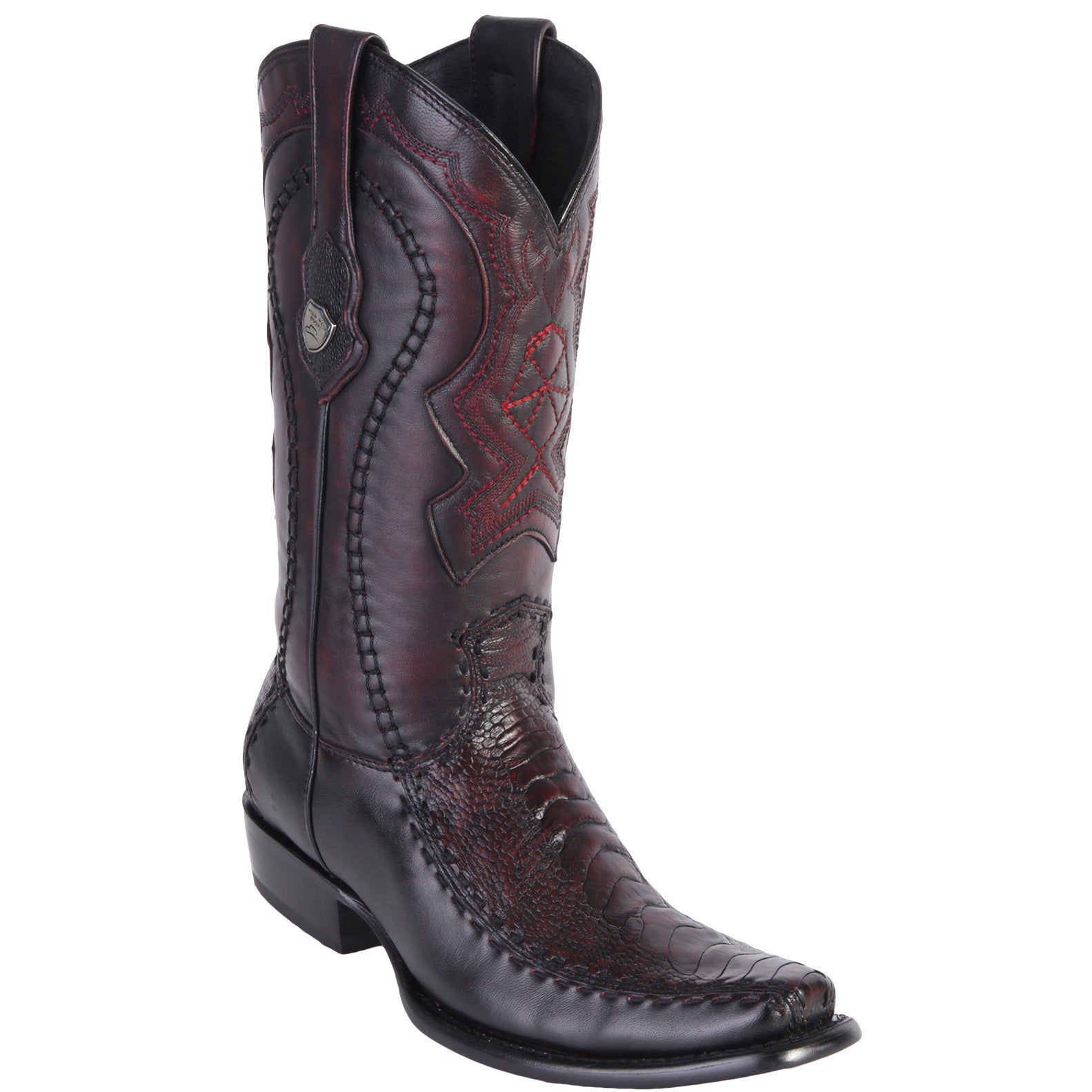 Wild West Men's Ostrich Leg Stitched Dubai Toe Boots