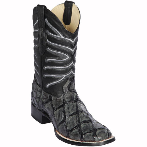 black fish scale boots