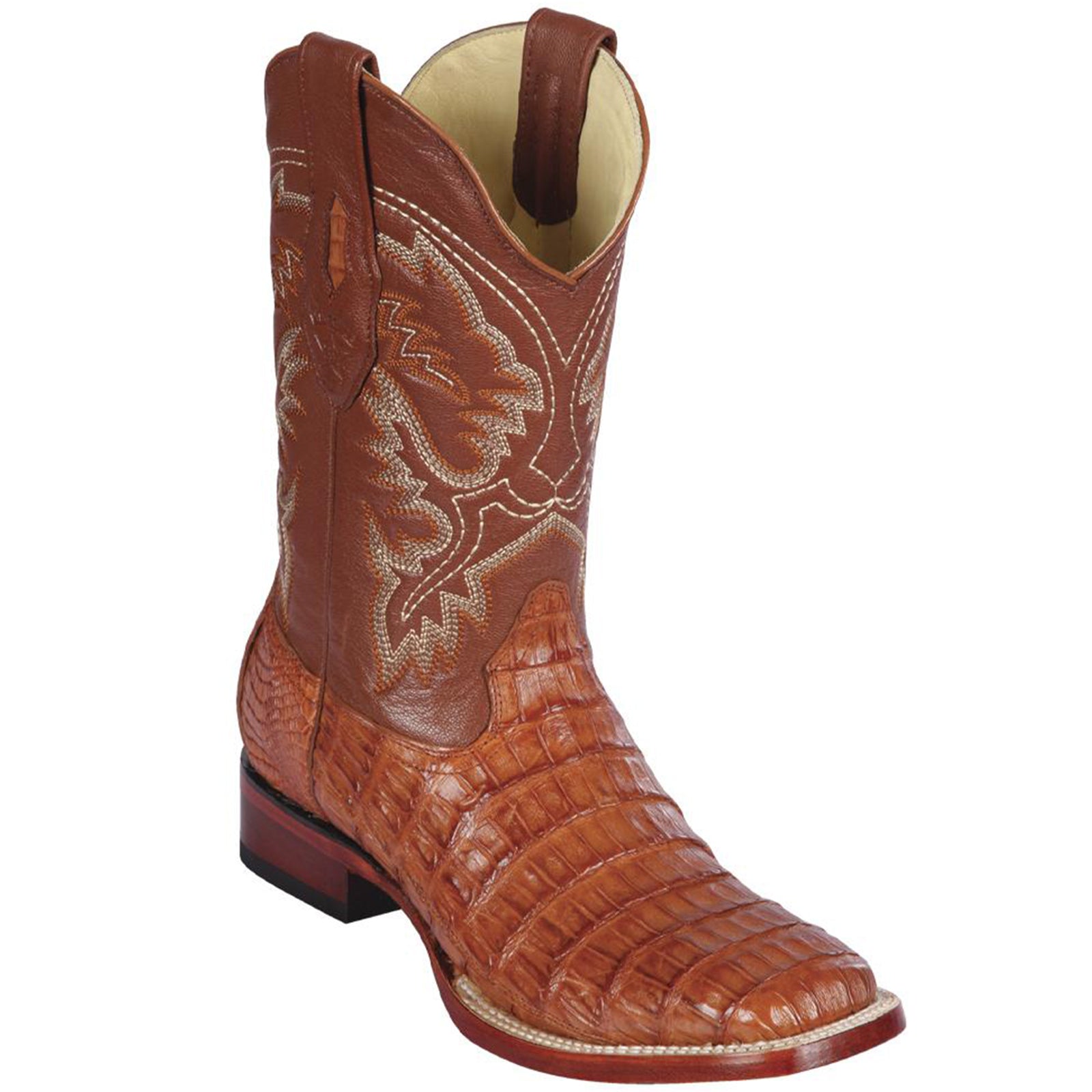 square toe caiman cowboy boots