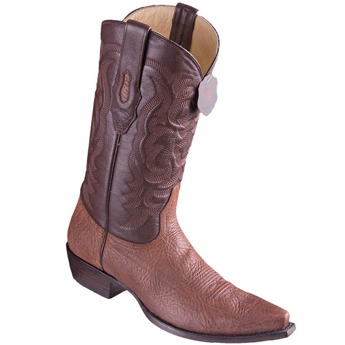 brown ostrich snip toe cowboy boots
