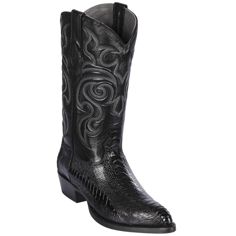 Los Altos Black Ostrich Leg Cowboy Boots – VAQUERO BOOTS