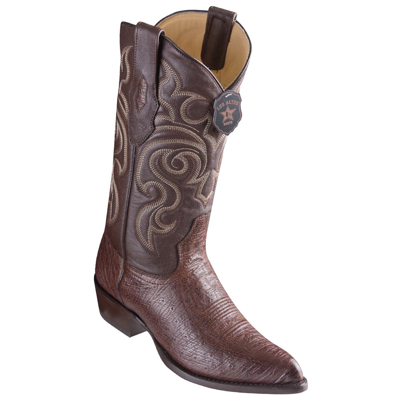 Smooth Ostrich Brown Cowboy Boots J-Toe – VAQUERO BOOTS