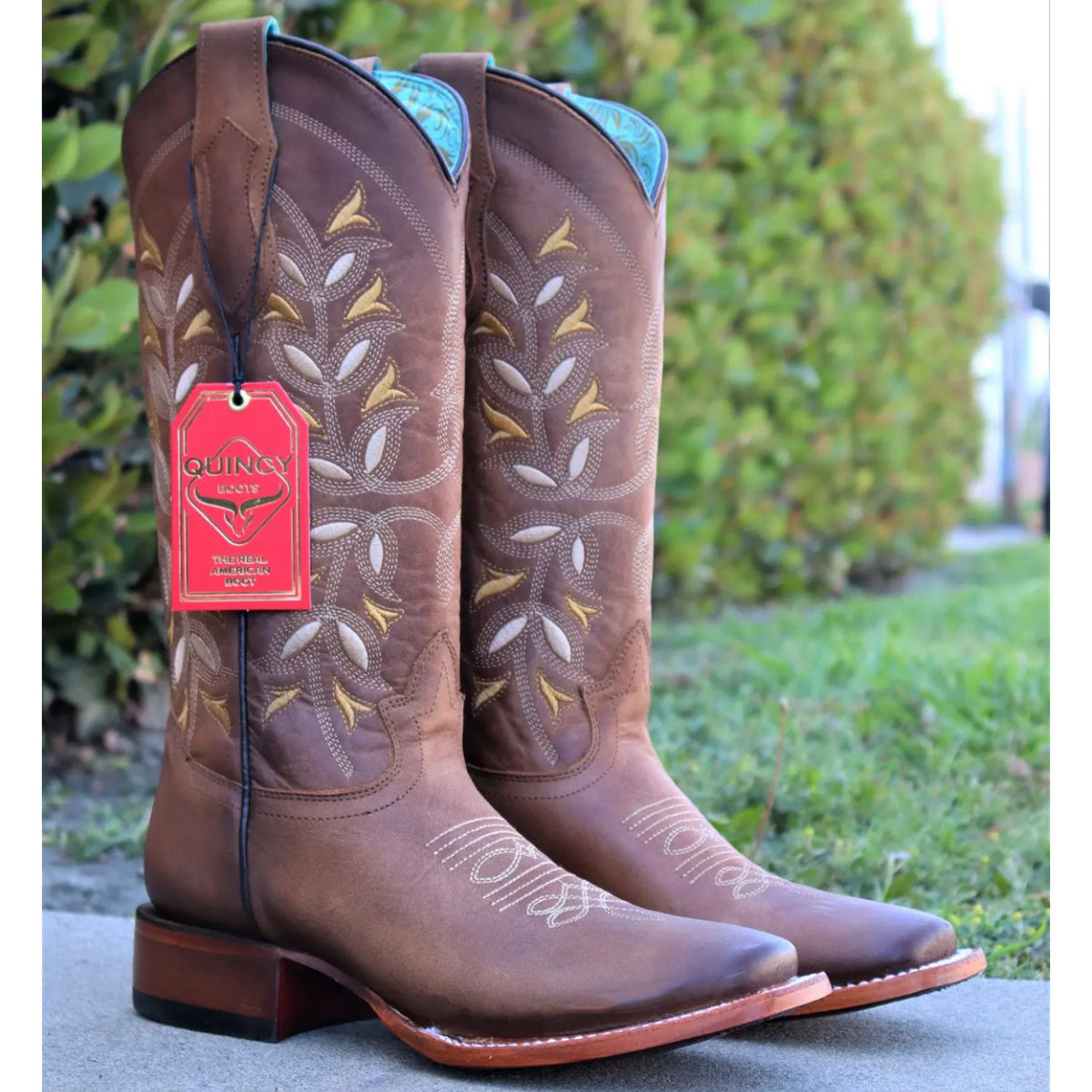 Quincy Women's Honey Cowgirl Leather Boots – VAQUERO BOOTS