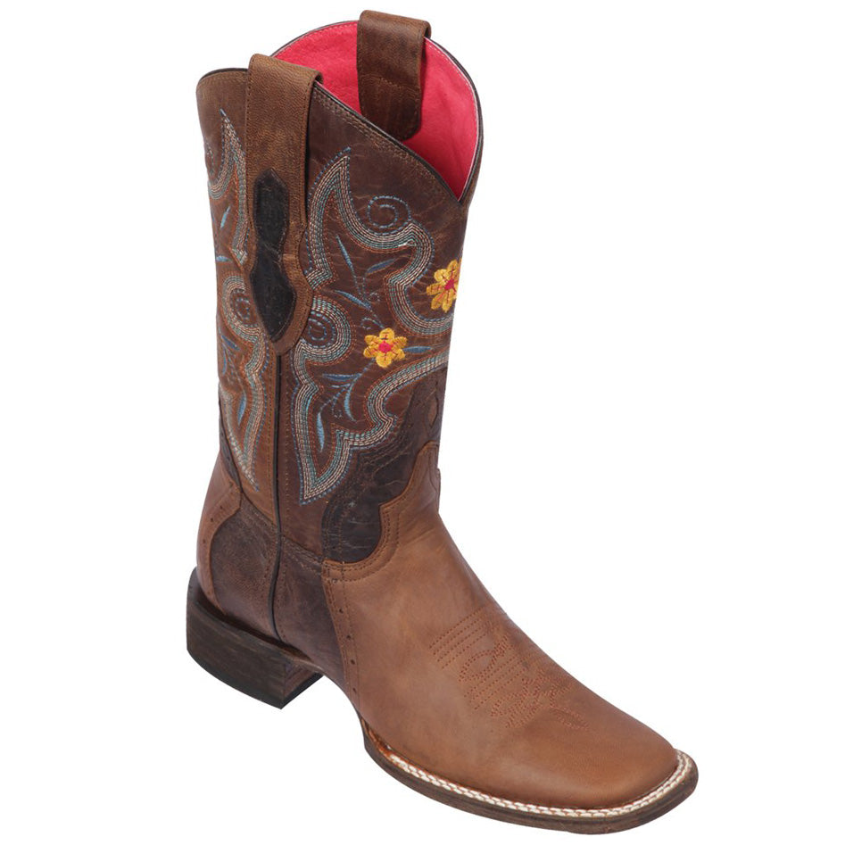 Quincy Boots Light Brown Wide Square 