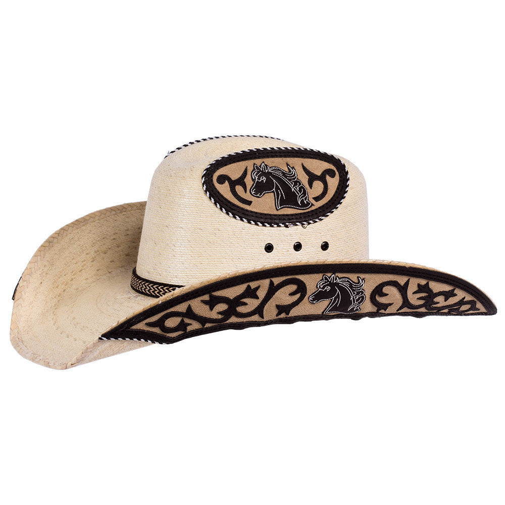 Sahuayo Decorated Cowboy Hat By Stone Hats VAQUERO BOOTS   Sombrero Caballo Black 1024x 